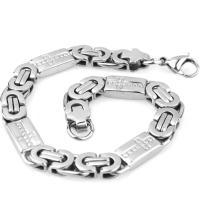Stainless Steel smycken Ställer, armband & halsband, 304 rostfritt stål, plated, för människan, ursprungliga färgen, 60cm,23cm, Säljs av Ställ