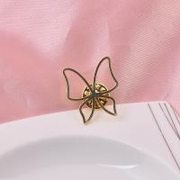 Fashion Brooch Jewelry Brass Butterfly gold color plated for woman & hollow nickel lead & cadmium free Sold By PC
