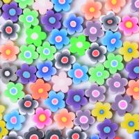Abalorios de FIMO, Arcilla polimero, Flor, Bricolaje, color mixto, 10mm, aproximado 1000PCs/Bolsa, Vendido por Bolsa