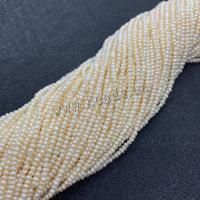 Ziemniakowe koraliki z hodowlanych pereł słodowodnych, Perła naturalna słodkowodna, DIY, biały, about:2-3mm, sprzedawane na około 38 cm Strand
