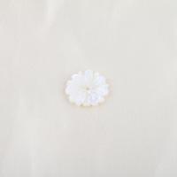 الخرز شل الأبيض الطبيعي, زهرة, ديي, أبيض, 14.40x2.40mm, تباع بواسطة PC