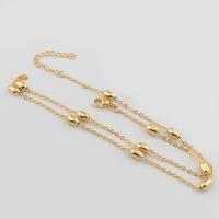 Brass Necklace Chain gold color plated DIY golden Length 46.6 cm Sold By PC
