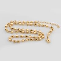 Mosaz náhrdelník řetěz, barva pozlacený, DIY, zlatý, 4x4mm, Délka 46.2 cm, Prodáno By PC