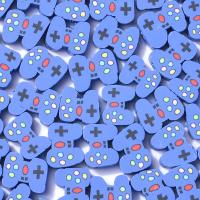 Polymer Clay Beads DIY blue 10mm Approx Sold By Bag