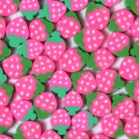 Polymer Clay Beads Strawberry DIY mixed colors 10mm Approx Sold By Bag