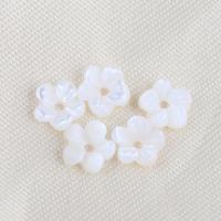 Naturlig Freshwater Shell Perler, Top Shell, Flower, du kan DIY, hvid, 6.10x1.80mm, Solgt af PC