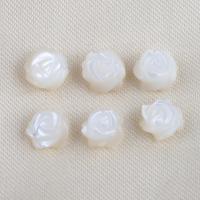 Prirodni Slatkovodni Shell perle, Top Shell, Cvijet, možete DIY, bijel, 7.50x4.20mm, Prodano By PC