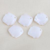 Natural White Shell Hangers, DIY, wit, 14.20x13.20x2.80mm, Verkocht door PC