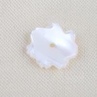 Prirodni Slatkovodni Shell perle, Top Shell, Cvijet, možete DIY, bijel, 11.20x1.80mm, Rupa:Približno 0.6mm, Prodano By PC