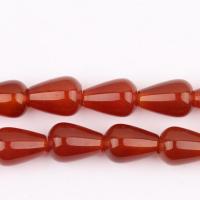 Prirodni Red ahat perle, Red Agate, uglađen, možete DIY & različitih stilova za izbor, crven, Prodano Per Približno 38 cm Strand