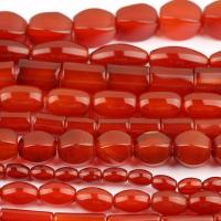 Perline naturali in agata rosso, agata rossa, lucido, DIY & stili diversi per la scelta, rosso, Venduto per Appross. 38 cm filo