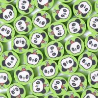 Polymer Clay Beads Flat Round DIY green 10mm Approx Sold By Bag