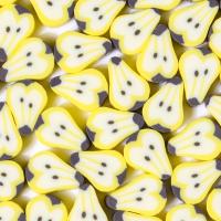 Polymer Clay Beads Pear DIY yellow 10mm Approx Sold By Bag