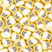 Polymer Clay Beads DIY yellow 10mm Approx Sold By Bag