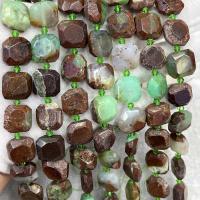 Perles en jade, Australie Jade, polygone, DIY & facettes, couleurs mélangées, 15x16mm, Vendu par Environ 38 cm brin