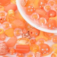 Akryl smykker perler, du kan DIY & forskellige stilarter for valg & med rhinestone, flere farver til valg, Length about 6-25mm, Solgt af Bag