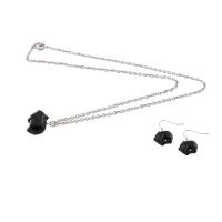 Stainless Steel smycken Ställer, örhänge & halsband, 304 rostfritt stål, med Akryl, 2 stycken & mode smycken & för kvinna, Längd Ca 18.5 inch, Säljs av Ställ