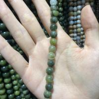 Dragi kamen perle Nakit, Zelene kalcit, Krug, možete DIY, zelen, 8mm, Približno 49računala/Strand, Prodano Per Približno 38 cm Strand