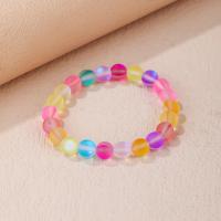 Lampwork Bracelets with Moonstone Round for woman multi-colored Length Approx 18 cm Sold By PC