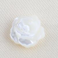 Naturlig Freshwater Shell Perler, Top Shell, Flower, du kan DIY, hvid, 10x5.10mm, Solgt af PC