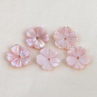 Natūralus Pink Shell karoliukai, Gėlė, Pasidaryk pats, rožinis, 9.90x9.80x2.30mm, Pardavė PC