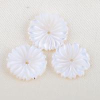 Natural White Shell Perler, Flower, du kan DIY, hvid, 12x1.90mm, Solgt af PC