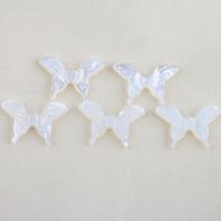 Natural White Shell Perler, Butterfly, du kan DIY, hvid, 18.80x12.60x2.10mm, Solgt af PC