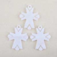 Natural White Shell Pendants, Cross, DIY, white, 23.10x18.40x2.10mm, Hole:Approx 1.1mm, Sold By PC