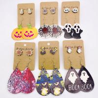 New Hot Halloween Jewelry and Decor PU Leather handmade Halloween Design & 2 pieces & for woman Sold By Pair