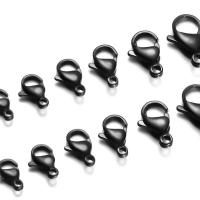 Titanium Alloy Lobster Clasp, plated, DIY & different size for choice, black, 10PCs/Lot, Sold By Lot