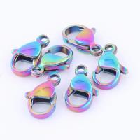 Titanium Alloy Lobster Clasp, plated, DIY & different size for choice, multi-colored, 10PCs/Lot, Sold By Lot