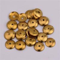 Hollow Brass Medálok, Sárgaréz, Lapos kerek, DIY & üreges, az eredeti szín, nikkel, ólom és kadmium mentes, 12x0.30mm, Kb 100PC-k/Bag, Által értékesített Bag