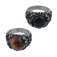 Ring Finger ze stali nierdzewnej, Stal nierdzewna 304, ze Kamień szlachetny, do wyboru różne materiały & dla obu płci & różnej wielkości do wyboru, ring thickness 17.5mm, sprzedane przez PC