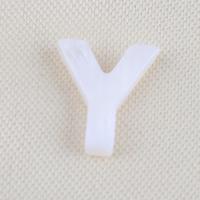 Natural White Shell Perler, Alfabet bogstav, du kan DIY & ingen hul, hvid, 12mm, Solgt af PC