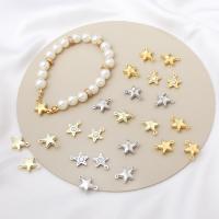 Brass Magnetic Clasp Star plated DIY 11mm Sold By PC