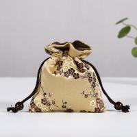 Jewelry Pouches Bags Silk vintage yellow Sold By PC