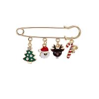 Christmas Brooches Zinc Alloy Christmas Design & for woman & enamel nickel lead & cadmium free Sold By PC