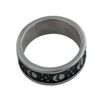 Stainless Steel Finger Ring 304 Stainless Steel fashion jewelry & Unisex ring thickness 8mm Sold By PC