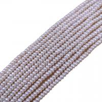 Keishi ferskvandskulturperle Beads, Ferskvandsperle, du kan DIY, hvid, Length about 3-4mm, Solgt Per Ca. 38 cm Strand