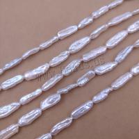 Cultured Biwa Freshwater Pearl Beads DIY white Length about 15mm Width about 6-7mm Sold Per Approx 38 cm Strand