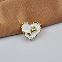Enamel Brooch Zinc Alloy Heart with magnetic & for woman nickel lead & cadmium free Sold By PC