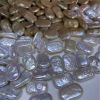 Perles nacres de culture d'eau douce demi percées , perle d'eau douce cultivée, Baroque, DIY & semi-foré, 12x18mm, Vendu par PC
