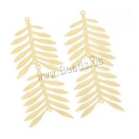 Brass Jewelry Connector Leaf DIY & 1/1 loop original color nickel lead & cadmium free Approx Sold By Bag