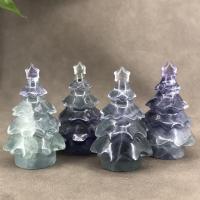 Christmas Decoration Colorful Fluorite Christmas Tree Carved for home and office mixed colors Sold By PC