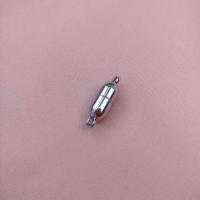 Magnetyczne zapięcie mosiężne, Mosiądz, Platerowane w kolorze srebra, DIY, bez zawartości niklu, ołowiu i kadmu, 10x6mm, sprzedane przez PC