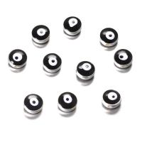 Tibetan Style Evil Eye Beads, plated, DIY & enamel, more colors for choice, nickel, lead & cadmium free, 10.50x5.90mm, Approx 500PCs/Bag, Sold By Bag