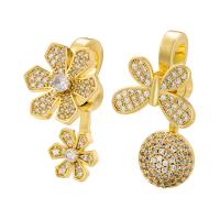 Brass Magnetic Clasp plated DIY & micro pave cubic zirconia Sold By PC