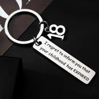 Stainless Steel Key Clasp 304 Stainless Steel fashion jewelry nickel lead & cadmium free Ring mm Pendant x50mm Sold By PC
