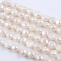 Keishi ferskvandskulturperle Beads, Ferskvandsperle, Barok, du kan DIY, hvid, 11-12mm, Solgt Per Ca. 36-38 cm Strand