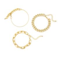Zinc Alloy Bracelet plated three pieces & fashion jewelry & for woman nickel lead & cadmium free Sold By Set